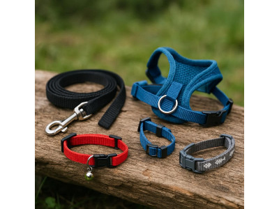 Ошейники, поводки и шлейки для кошек и котов