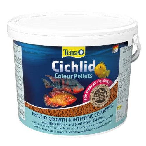 Корм для акваріумних риб Tetra Cichlid Colour Pellets у гранулах для кольору 10 л (3.6 кг)