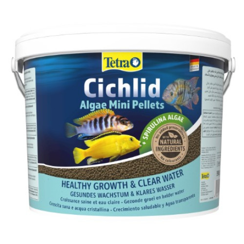Корм для акваріумних риб Tetra Cichlid Algae Mini Pellets у гранулах 10 л (3.9 кг)