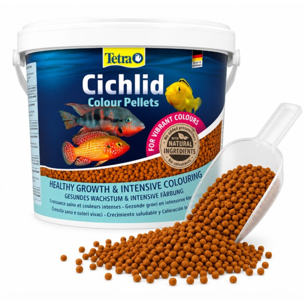 Корм фасований для рибок Tetra Cichlid Color Pellets (Плаваючі гранули для посилення забарвлення) 100г.