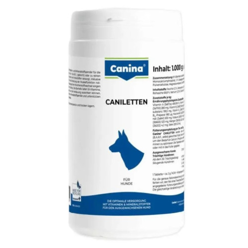 Витаминно-минеральный комплекс Canina Caniletten для взрослых собак 1 кг. 500 табл.