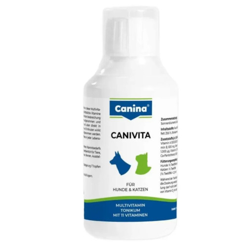 Витаминный комплекс Canina Canivita для кошек и собак универсальный с быстрым эффектом тоник 250 мл