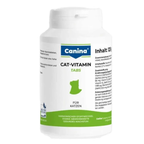Вітамінний комплекс Canina Cat-Vitamin Tabs для котів 125 г 250 табл.