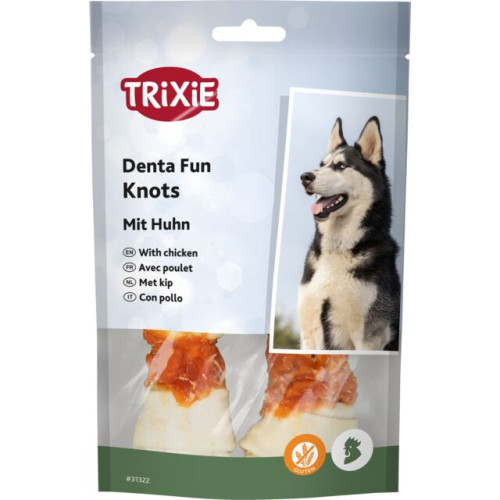 Лакомство для собак Trixie DENTAfun Кость для чистки зубов с курицей 11 см 2 шт
