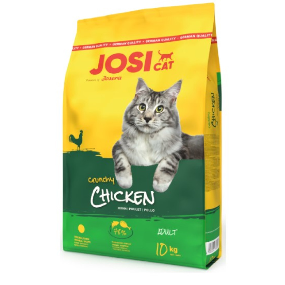 Сухий корм JosiCat Crunchy Chicken для дорослих кішок зі смаком мʼяса курки 10 кг