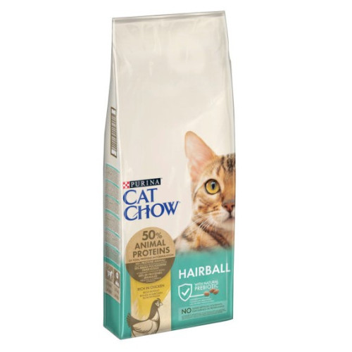 Сухой корм для выведения шерсти у кошек Purina Cat Chow Hairball Control с курицей 15 кг