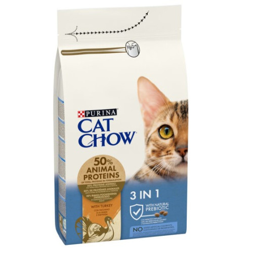 Сухой корм для кошек Purina Cat Chow Special Care 3in1 с индейкой 1.5 кг
