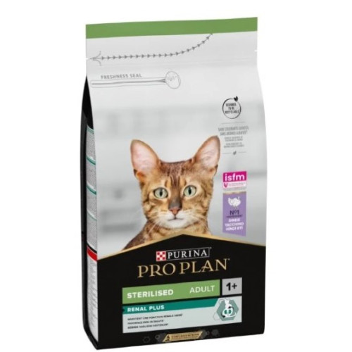 Сухой корм для стерилизованных кошек Purina Pro Plan Cat Adult Sterilised Renal Plus Turkey с индейкой  10 (кг)