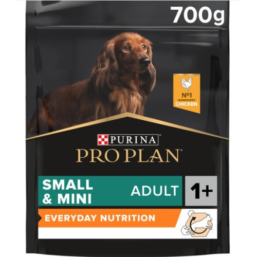 Сухий корм для дорослих собак дрібних порід Purina Pro Plan Dog Adult Small & Mini Everyday Nutrion з куркою 700 г