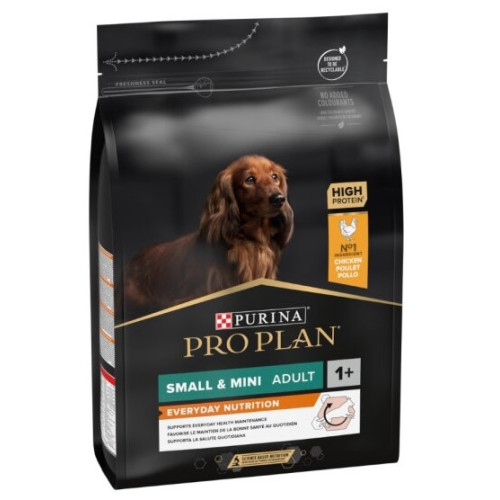 Сухой корм для взрослых собак мелких пород Purina Pro Plan Dog Adult Small & Mini Everyday Nutrion с курицей 3 кг