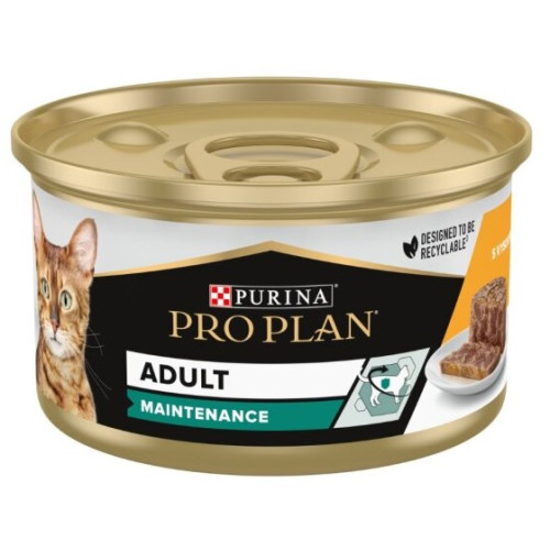 Влажный корм для взрослых кошек Purina Pro Plan Adult Maintenance Кусочки в паштете с курицей 12 шт по 85 г