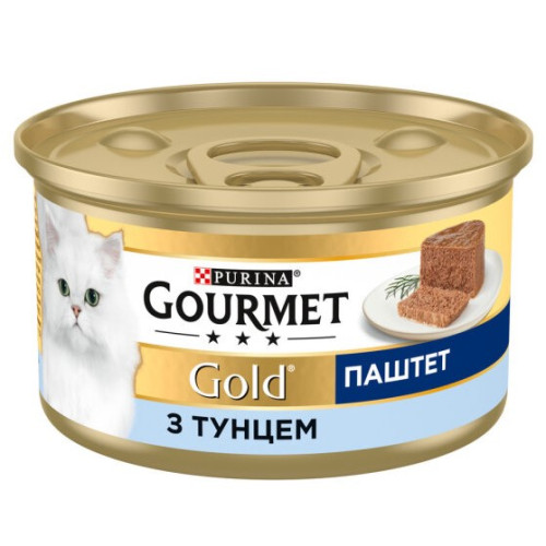 Вологий корм для дорослих кішок Purina Gourmet Gold Паштет з тунцем 12 шт по 85 г