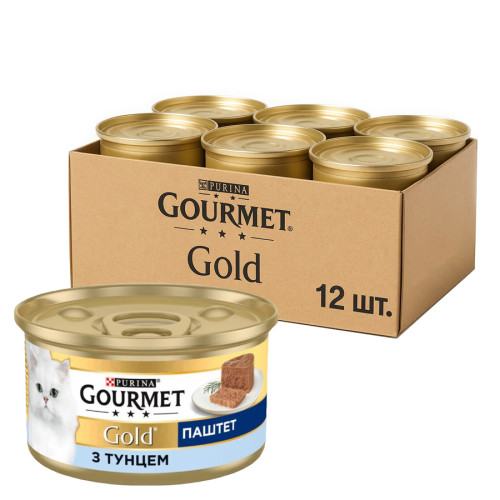 Вологий корм для котів Purina Gourmet Gold Паштет з тунцем (12х85г)