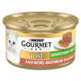 Влажный корм для взрослых кошек Purina Gourmet Gold с уткой, морковью и шпинатом, кусочки в паштете 12 шт по 85 г 