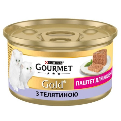 Вологий корм для кошенят Purina Gourmet Gold Паштет з телятиною 12 шт по 85 г
