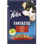Влажный корм для взрослых кошек Purina Felix Fantastic с говядиной в желе 13 шт по 85 г