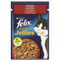 Вологий корм для дорослих кішок Purina Felix Sensations Jellies з яловичиною та томатами в желе 13 шт по 85 г
