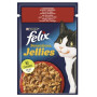 Влажный корм для взрослых кошек Purina Felix Sensations Jellies с говядиной и томатами в желе 13 шт по 85 г