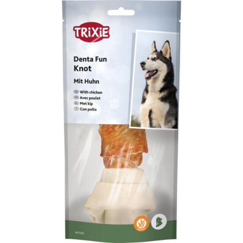 Лакомство для собак Trixie Кость для чистки зубов с курицей Denta Fun 18 см 120 г