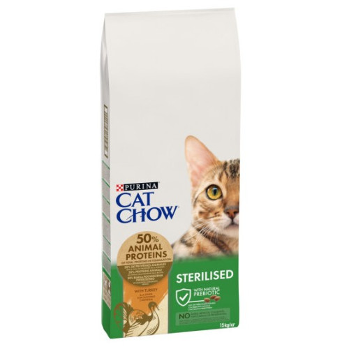 Сухой корм для стерилизованных кошек Purina Cat Chow Sterilised с индейкой 15 кг