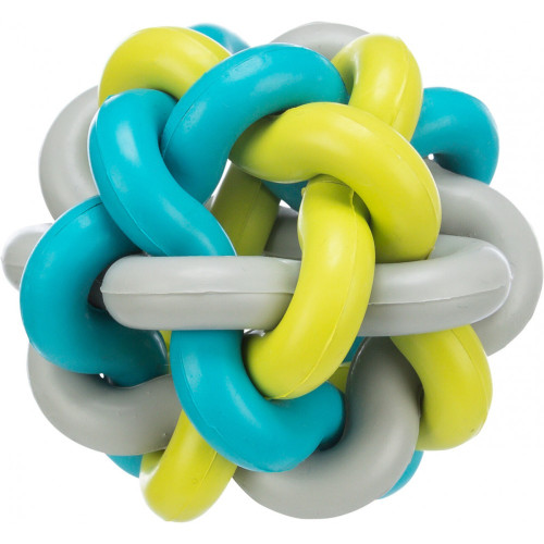 Trixie Цветной плетеный шар, каучук 7 см