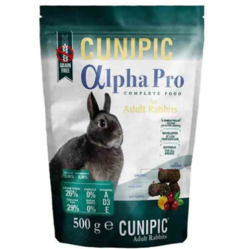 Корм для дорослих кроликів від 6 місяців Cunipic Alpha Pro 500 г