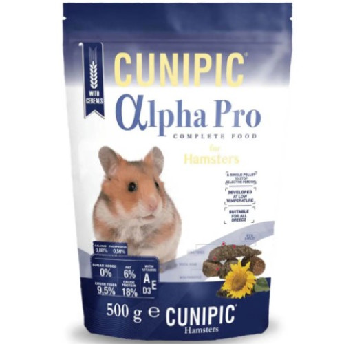Корм для хом'яків та мишей піщанок Cunipic Alpha Pro 500 г