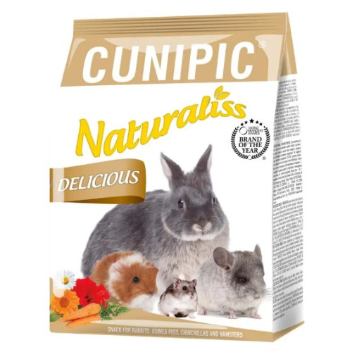 Снеки Cunipic Naturaliss Delicious для кроликов, морских свинок, хомяков и шиншилл, 60 г