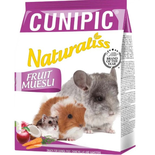 Снеки Cunipic Naturaliss Fruit для морских свинок, хомяков и шиншилл, 60 г