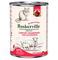 Консерва для кошек Baskerville (Баскервиль) Holistic ягненок, клюква и кошачья мята 400 г.