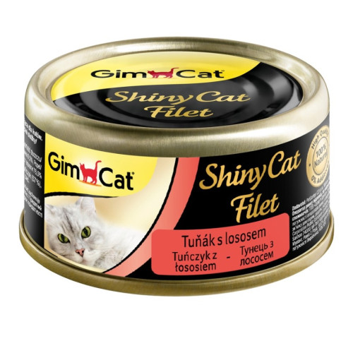 Влажный корм для кошек GimCat Shiny Cat Filet 70 г (тунец и лосось)