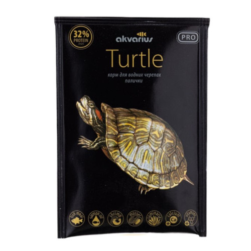 Корм для водоплавающих черепах Аквариус Turtle Menu Sticks (плавающие палочки) 40г