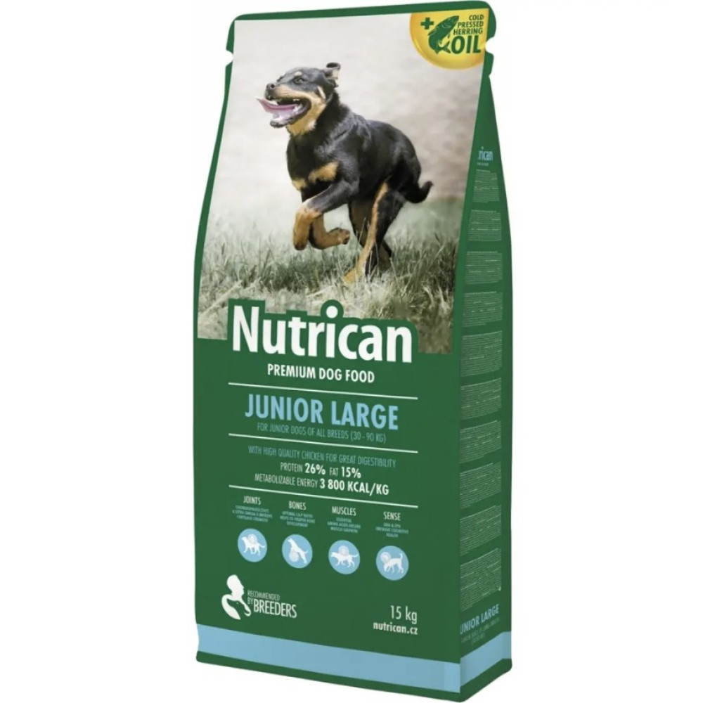 Сухой корм для щенков крупных пород Nutrican Junior Large 15 кг