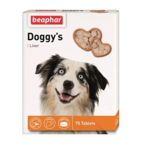 Витамины Beaphar Doggy's Liver для взрослых собак с печенью 75 шт