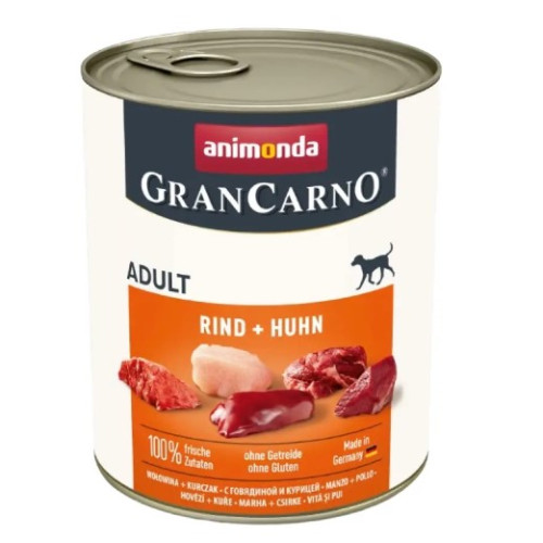 Консерва Animonda GranCarno Adult Beef + Chicken для собак, з яловичиною та куркою 800 (г)