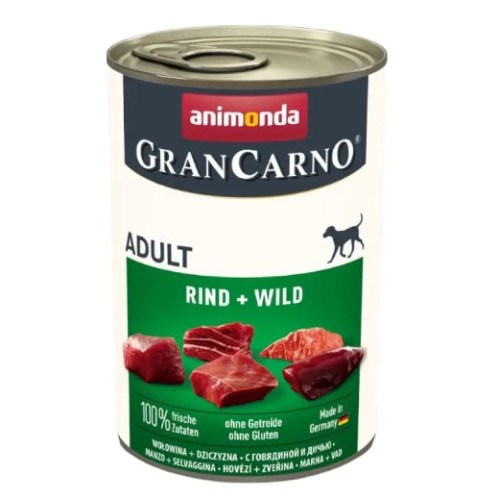 Консерва Animonda GranCarno Adult Beef + Game для собак, з яловичиною та дичиною 400 (г)
