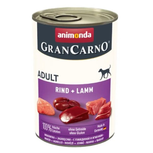 Консерва Animonda GranCarno Adult Beef + Lamb для собак, з яловичиною та ягням 800 (г)