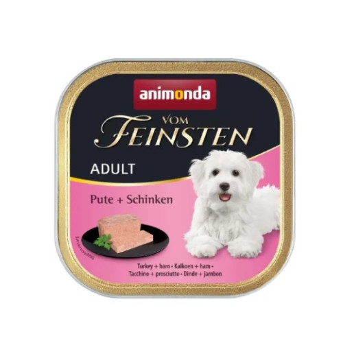 Консерва Animonda Vom Feinsten Adult  Turkey + Ham для собак, с индейкой и ветчиной, 150г