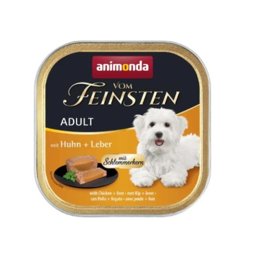 Консерва Animonda Vom Feinsten Adult with Chicken + liver для собак, с курицей и печенью, 150г  