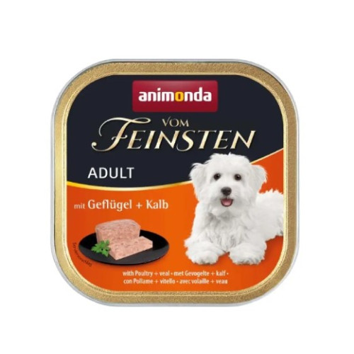 Консерва Animonda Vom Feinsten Adult with Poultry + Veal для собак, с птицей и телятиной, 150г  