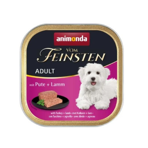 Консерва Animonda Vom Feinsten Adult with Turkey + Lamb для собак, с индейкой и ягненком, 150г 