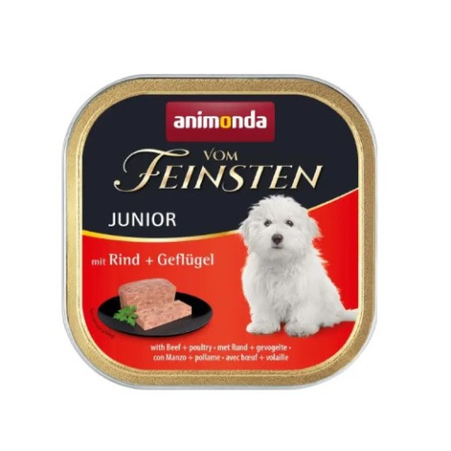 Консерва Animonda Vom Feinsten Junior with Beef + Poultry для цуценят, з яловичиною та птицею, 150г