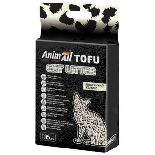 Наповнювач для котячого туалету "AnimALL", тофу, класичний, 6л
