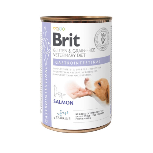 Влажный корм Brit VetDiets Gastrointestinal для собак, страдающих желудочно-кишечными расстройствами, 400 г (лосось и горох)