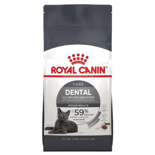 Сухий корм Royal Canin Dental Care для дорослих кішок, профілактика утворення зубного нальоту та формування зубного каменю