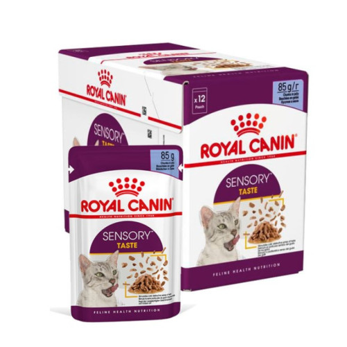 Вологий корм для вибагливих кішок Royal Canin Sensory Taste в желе 12 шт х 85 г