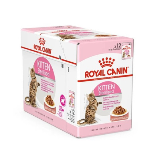 Вологий корм для стерилізованих кошенят Royal Canin Kitten Sterilised у соусі 12 шт х 85 г