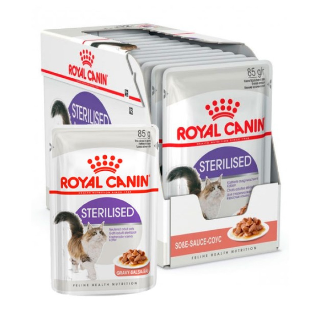 Влажный корм для стерилизованных кошек Royal Canin Sterilised в соусе 12 шт х 85 г Влажный корм для стерилизованных кошек Royal Canin Sterilised в соусе 12 шт х 85 г