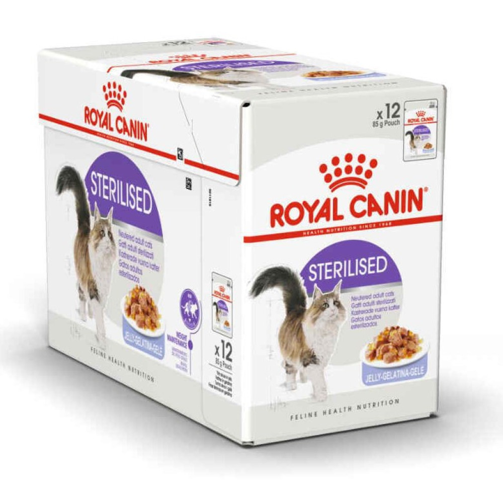 Влажный корм для стерилизованных кошек Royal Canin Sterilised в желе 12 шт х 85 г Влажный корм для стерилизованных кошек Royal Canin Sterilised в желе 12 шт х 85 г