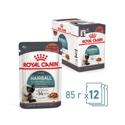 Вологий корм для виведення вовни у кішок Royal Canin Hairball Care 12 шт х 85 г
